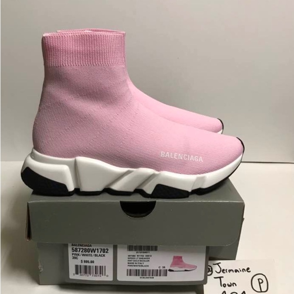 Balenciaga Sock Sneaker Women Size 9 Speed Trainer Pink